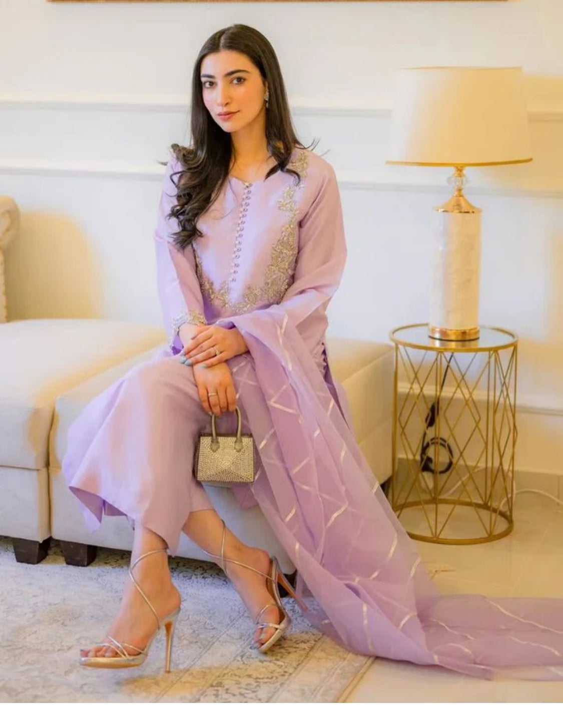 LAVENDER LUXE- PURE RAW SILK ChoiceFabrics