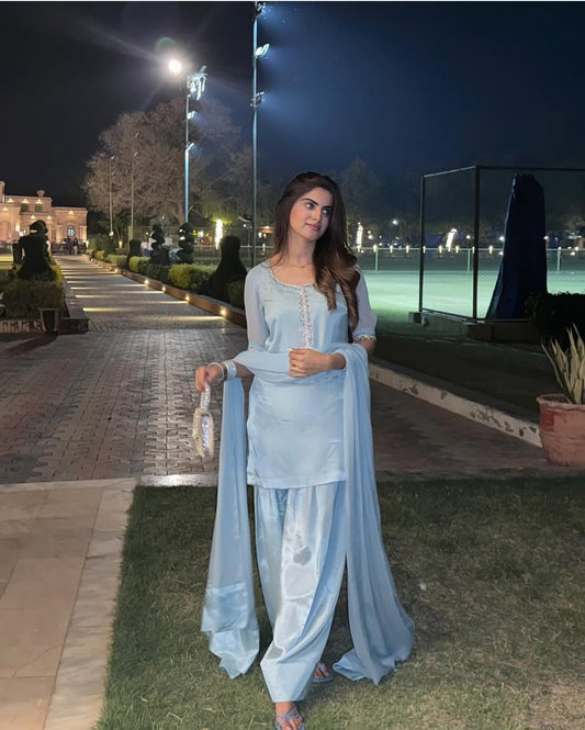 ICE BLUE- TUSSLE SILK