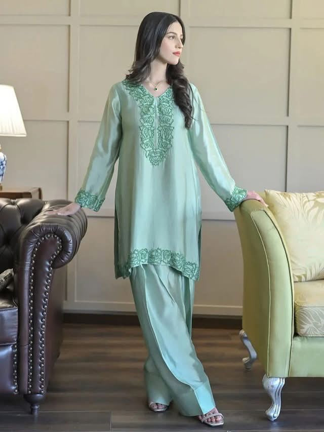 PASTEL MINT -PURE TUSSLE  SILK - ChoiceFabrics